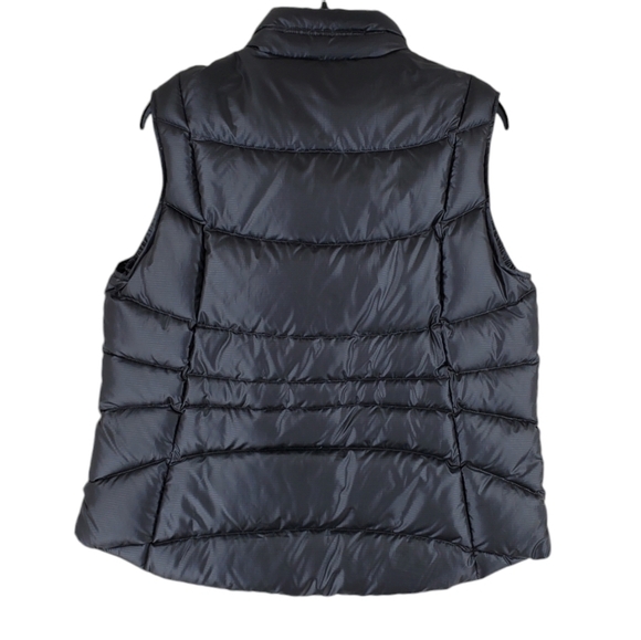 Eddie Bauer Goose Down Puffer Vest Womens L Full Zip Black Lightweight Gorpcore - Picture 15 of 15